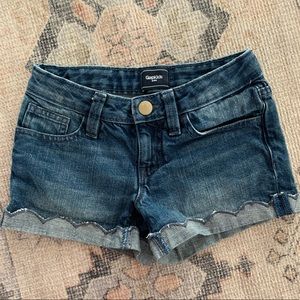 Gap kids scalloped jean shorts sz 6